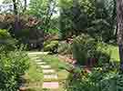 Stepping stones between main entry and the porch